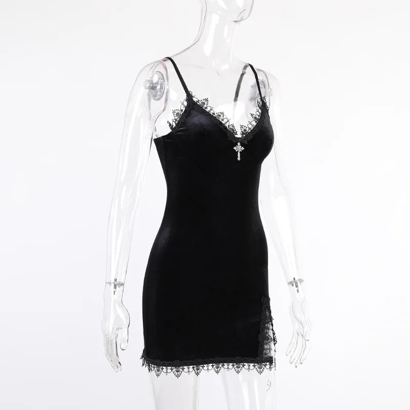 Black Elegant Cross Dress