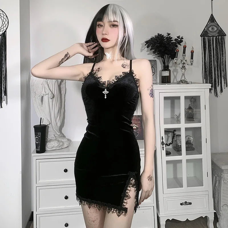 Black Elegant Cross Dress