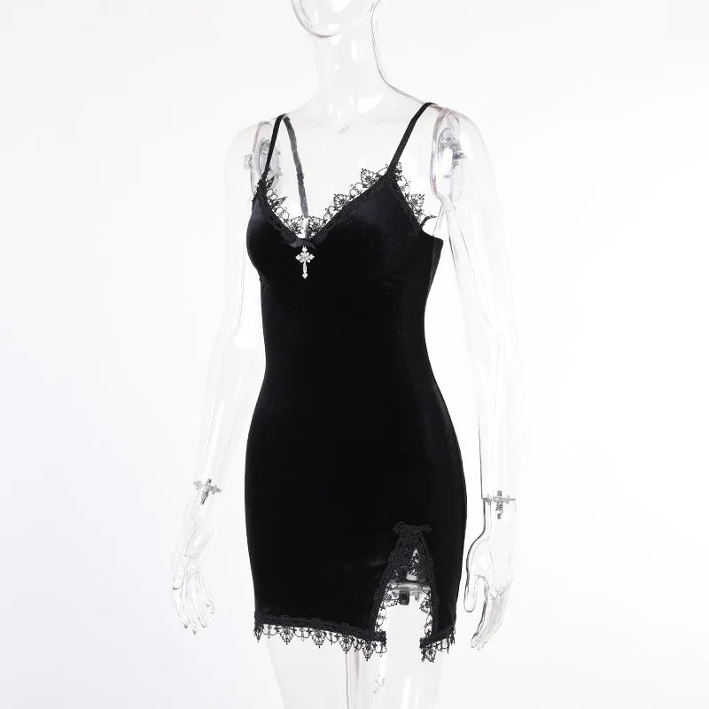 Black Elegant Cross Dress