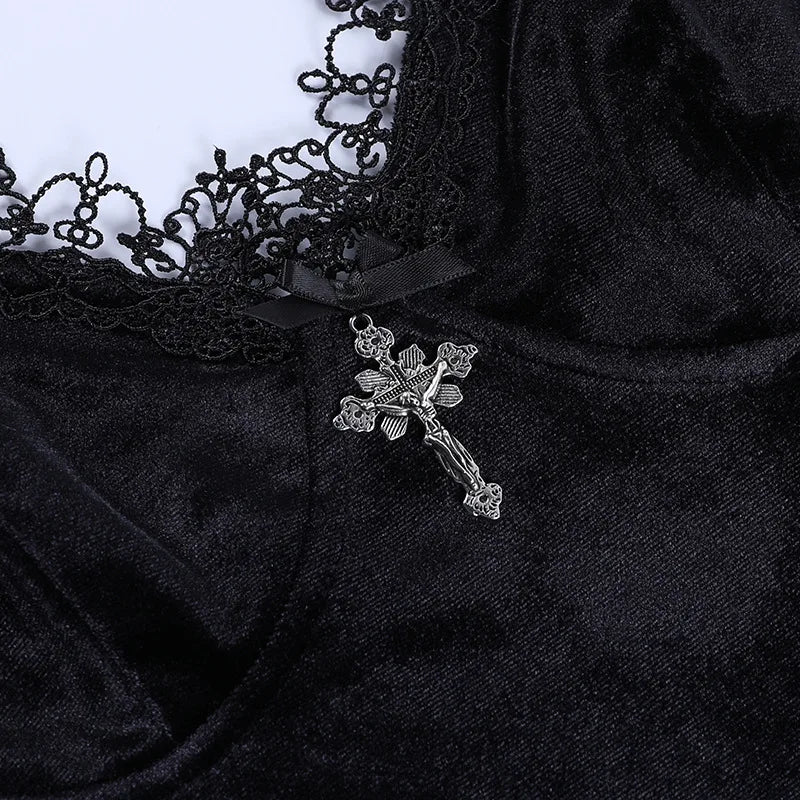 Black Elegant Cross Dress
