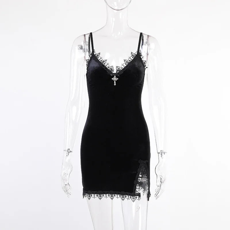 Black Elegant Cross Dress