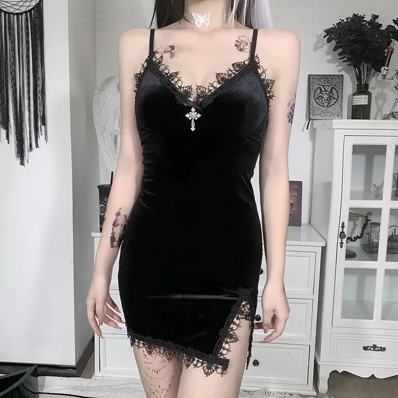 Black Elegant Cross Dress