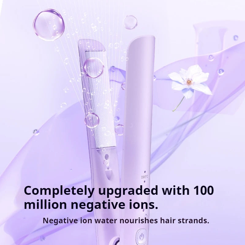 Hair Straightener Curler Iron Negative Ions Temp Adjustable Styling for Women Frizz Free Salon Results