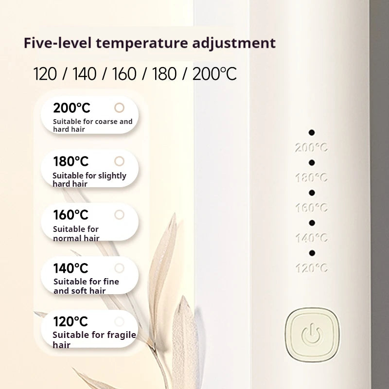 Hair Straightener Curler Iron Negative Ions Temp Adjustable Styling for Women Frizz Free Salon Results